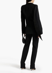 Michael Kors Collection - Satin-trimmed fringed crepe blazer - Black - US 6