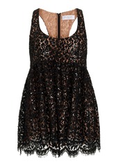 Michael Kors Collection - Sequined Lace Tank Top - Black - US 2 - Moda Operandi