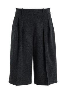 Michael Kors Collection - Tailored Wool-Flannel Longline Shorts - Dark Grey - US 8 - Moda Operandi