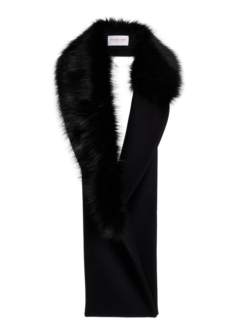 Michael Kors Collection - Wool And Mohair Scarf Jacket - Black - US 0 - Moda Operandi