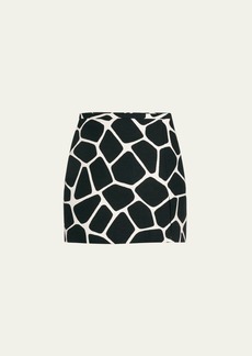 Michael Kors Collection Abstract Mini Slit Skirt