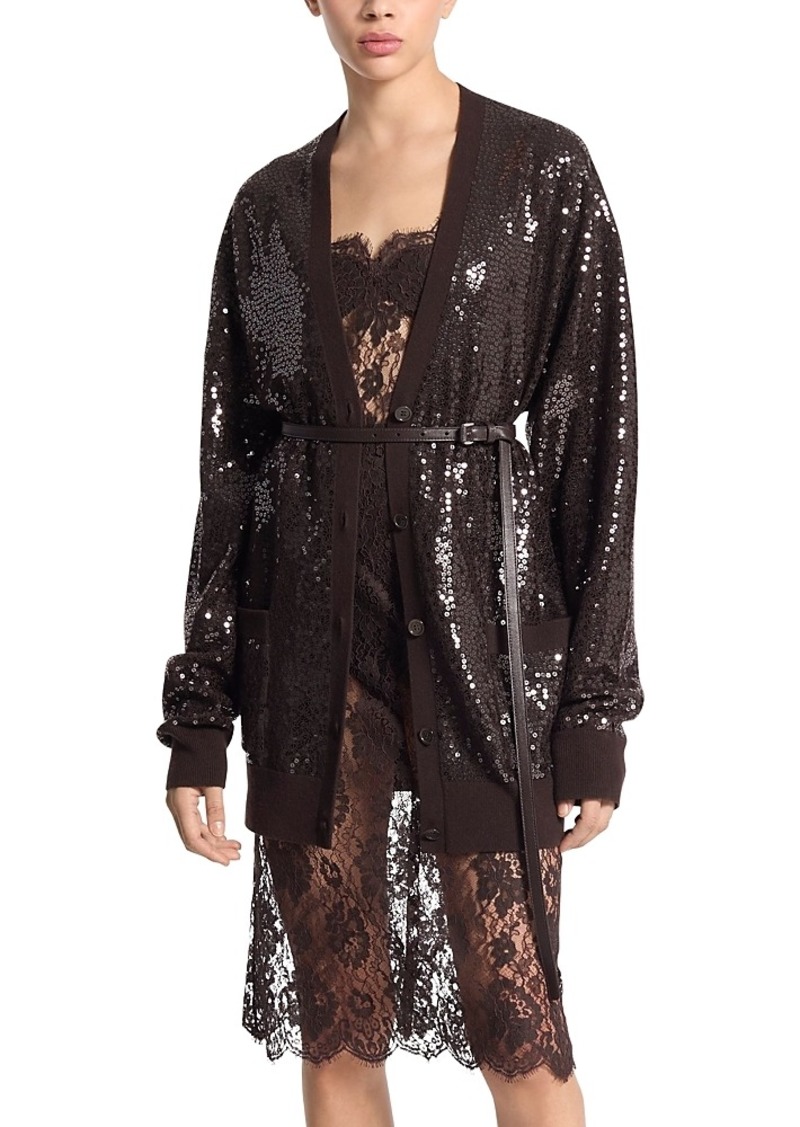 Michael Kors Collection Cashmere Sequin Cardigan