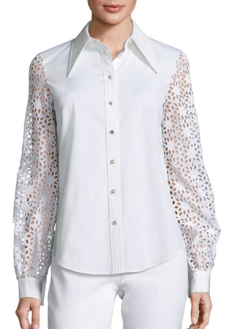 michael kors eyelet top