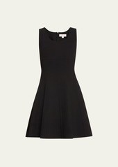 Michael Kors Collection Fit-Flare Mini Wool Dress