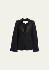 Michael Kors Collection Fitted Tuxedo Cape Jacket