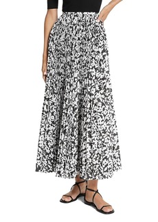 Michael Kors Collection Floral Pleated Maxi Skirt