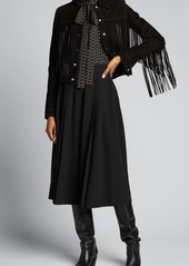 Michael Kors Collection Fringed Jean Jacket