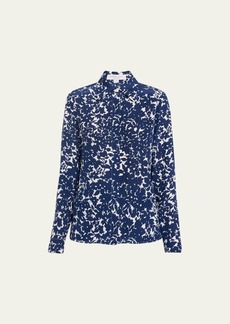 Michael Kors Collection Hansen Floral Print Button-Front Shirt