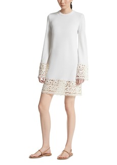 Michael Kors Collection Lace Hem Cashmere Long Sleeve Sweater Dress