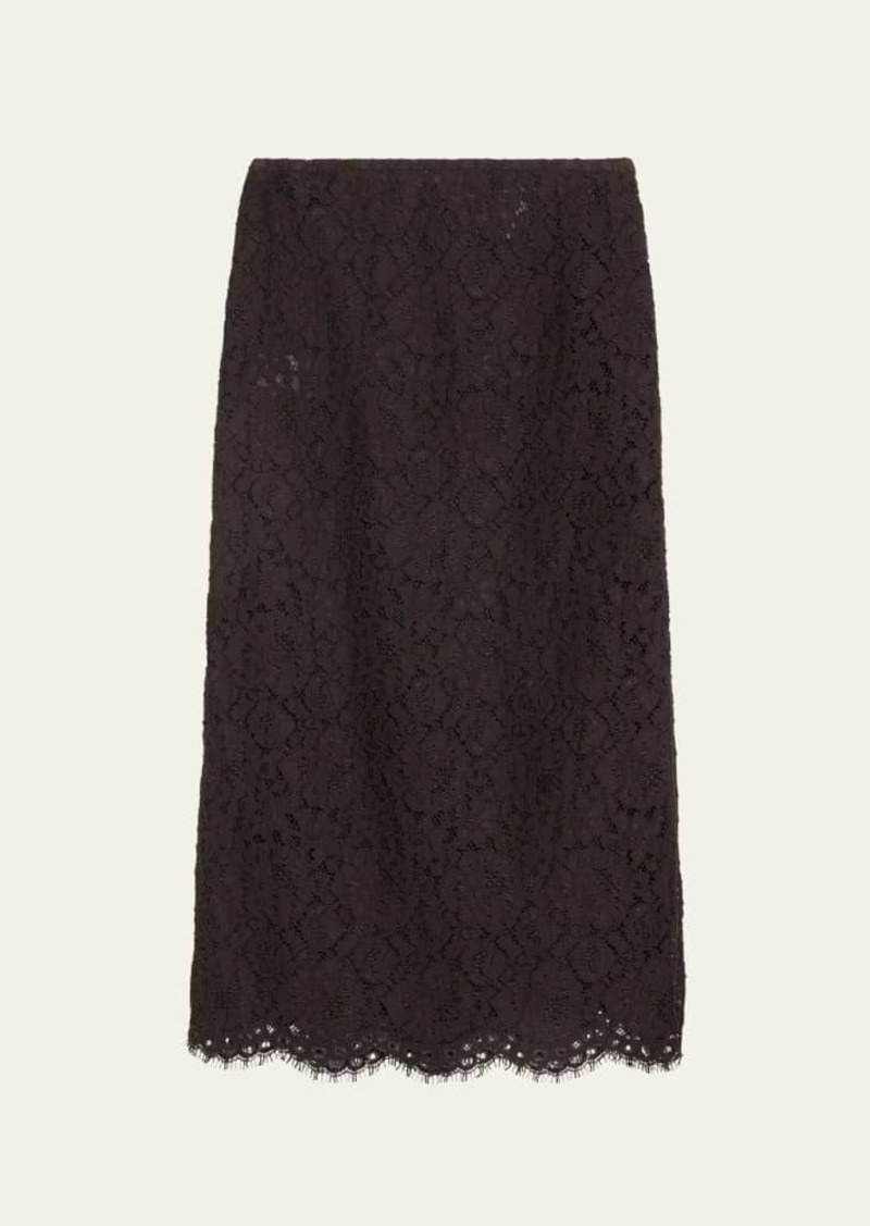 Michael Kors Collection Lace Midi Skirt