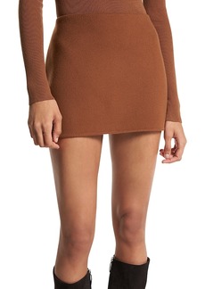 Michael Kors Collection Melton Wool Mini Skirt