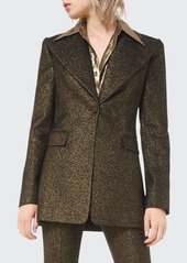 Michael Kors Collection Metallic Wool Blazer