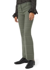 Michael Kors Collection Plaid Stretch Cropped Flare Leg Trousers