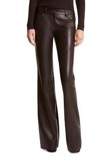 Michael Kors Collection Plonge Leather Flare Pants