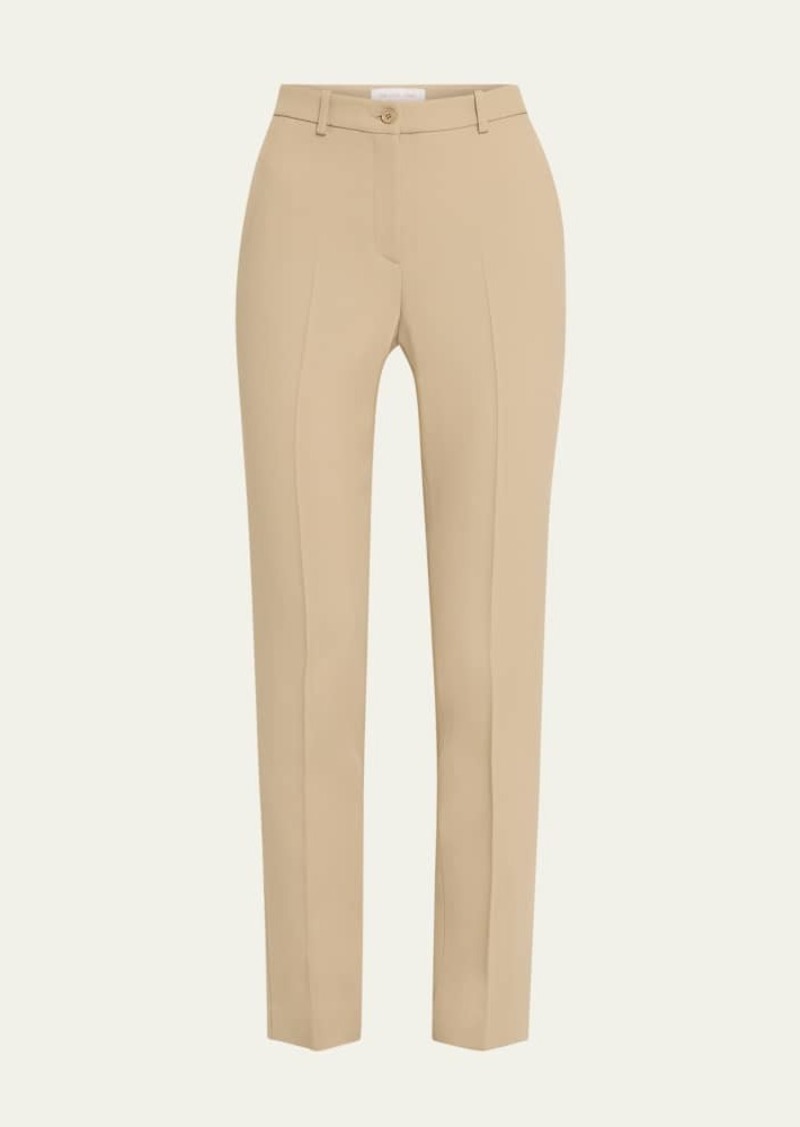 Michael Kors Collection Samantha Double Crepe Sablé Slim-Leg Pants