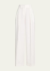 Michael Kors Collection Sandwashed Linen Pleated Slouch Trousers