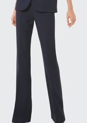 Michael Kors Collection Side Zip Crepe Flare Pants
