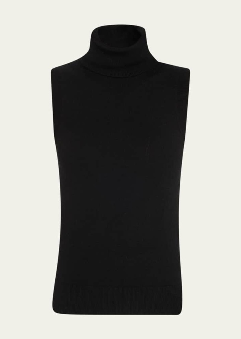 Michael Kors Collection Sleeveless Cashmere Turtleneck