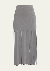 Michael Kors Collection Streamer Wool Midi Skirt