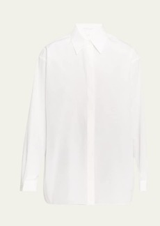 Michael Kors Collection Taffeta Boyfriend Button-Front Shirt