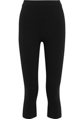 Michael Kors Collection Woman Cropped Cashmere-blend Leggings Black