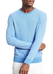 Michael Kors Cotton Blend Textured Knit Regular Fit Crewneck Sweater 