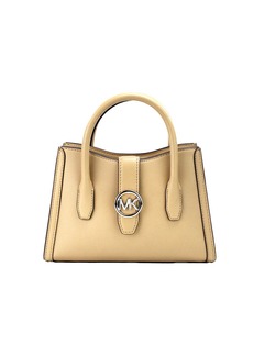Michael Kors Gabby Small Camel Faux Leather Top Zip Satchel Crossbody Women's Bag