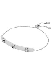 Michael Kors Gold-Tone or Silver-Tone Logo Id Slider Bracelet - Silver