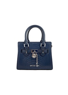 Michael Kors Hamilton XS Navy Snake Satchel Crossbody Bag Women's Purse