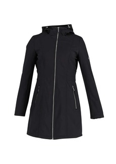 Michael Kors Hooded Zip Up Jacket in Black Polyester