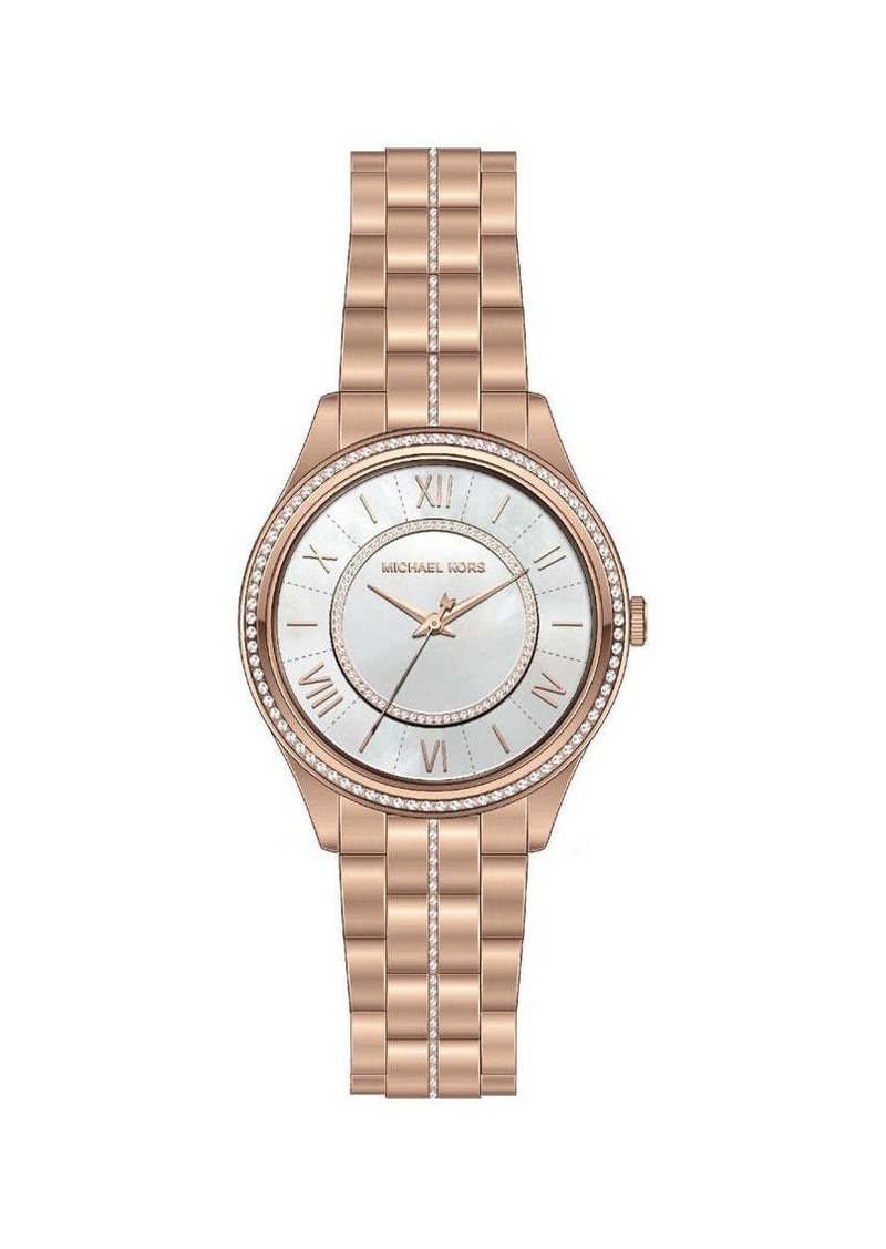 Michael Kors Lauryn MK3716 Women's Rose Gold-Tone Quartz 33mm Watch