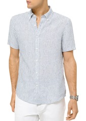 Michael Kors Linen Seersucker Slim Fit Shirt
