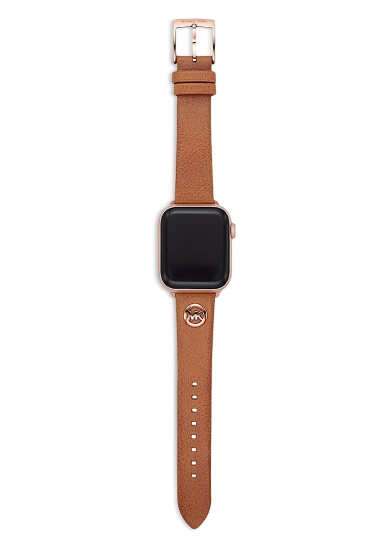 Michael Kors Logo Charm Leather 38-40mm Band for Apple Watch