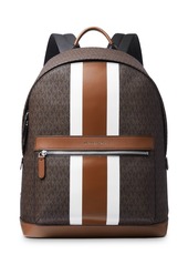 Michael Kors Logo Print Varsity Stripe Backpack