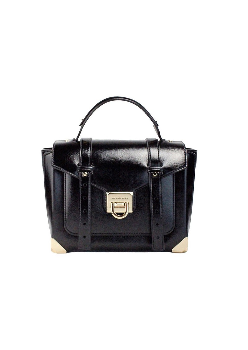 Michael Kors Manhattan Medium Slick Leather Top Handle School Satchel Women's Bag