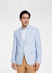 Michael Kors Men's Classic-Fit Herringbone Sport Coat - Sky Blue