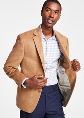 Michael Kors Men's Classic Fit Notch Lapel Faux Suede Sport Coat - Tan