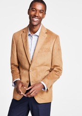 Michael Kors Men's Classic Fit Notch Lapel Faux Suede Sport Coat - Tan