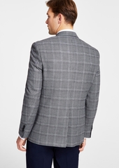 Michael Kors Men's Classic-Fit Stretch Plaid Sport Coat - Black/white