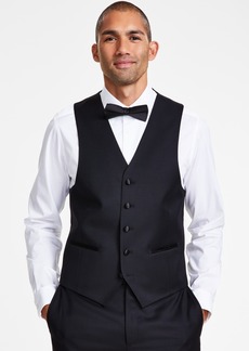 Michael Kors Men's Classic-Fit Stretch Tuxedo Vest - Black