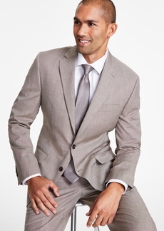 Michael Kors Men's Classic-Fit Stretch Wool-Blend Suit Jacket - Tan