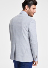 Michael Kors Men's Classic-Fit Windowpane Sport Coat - Light Grey Blue