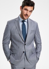 Michael Kors Men's Classic-Fit Wool-Blend Stretch Solid Suit Jacket - Mid Grey