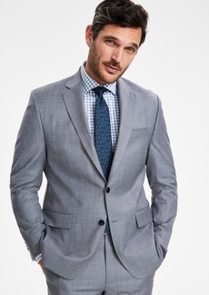 Michael Kors Men's Classic-Fit Wool-Blend Stretch Solid Suit Jacket - Light Grey