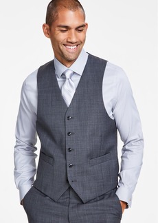 Michael Kors Men's Classic-Fit Wool-Blend Stretch Solid Suit Vest - Mid Grey