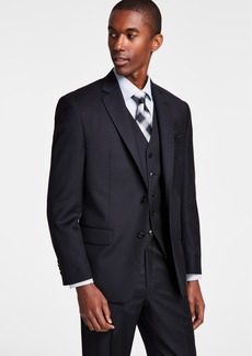 Michael Kors Men's Classic-Fit Wool-Blend Stretch Solid Suit Jacket - Black