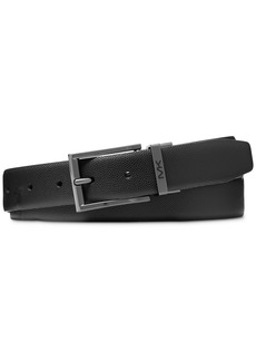 Michael Kors Men's Classic Reversible Faux-Leather Dress Belt - Black