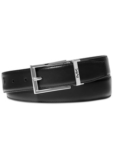 Michael Kors Men's Classic Reversible Leather Dress Belt - Black
