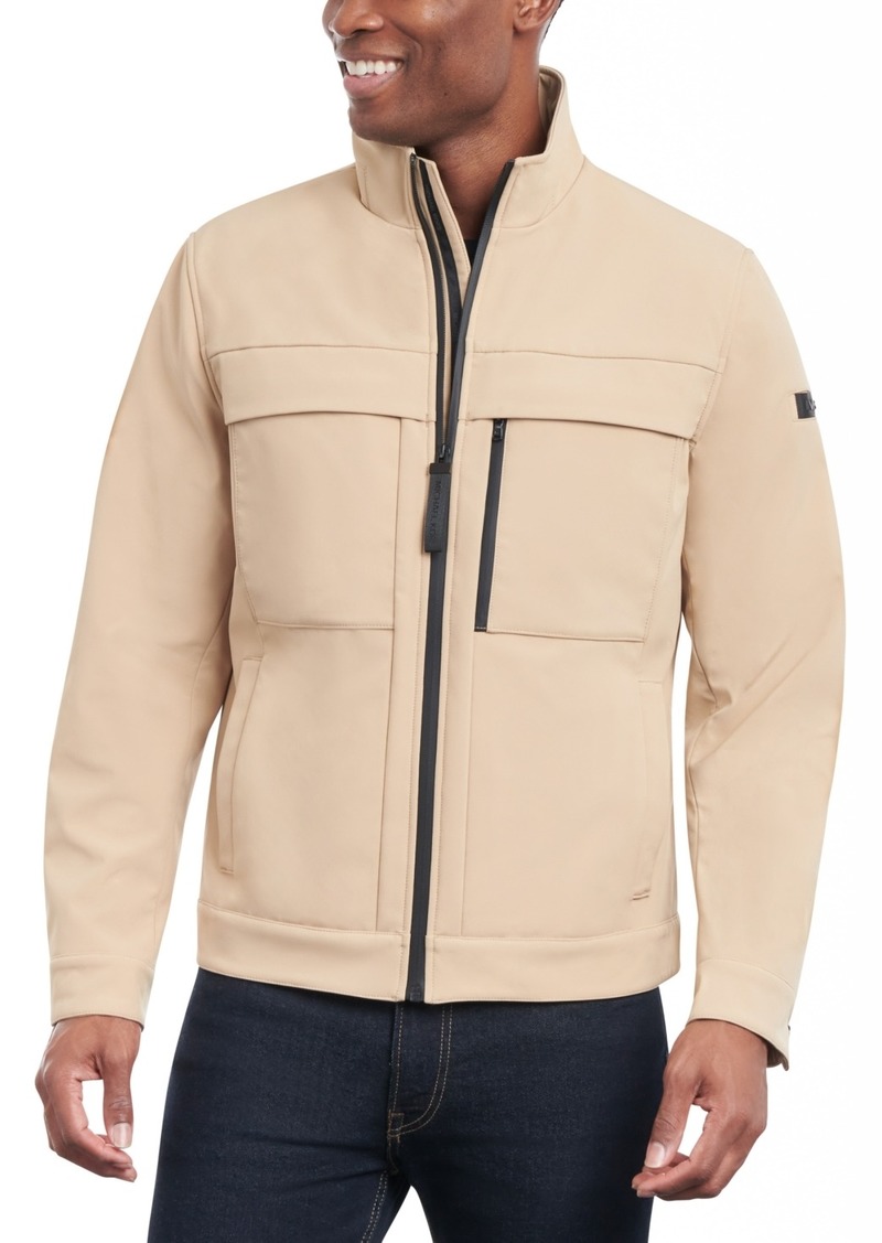 Michael Kors Men's Dressy Full-Zip Soft Shell Jacket - Khaki