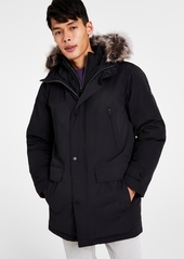 Michael Kors Men's Hooded Bib Snorkel Parka, Created for Macy's - White